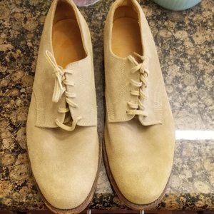 LL Bean Oxford Tan Suede Shoes Men's 11.5 M